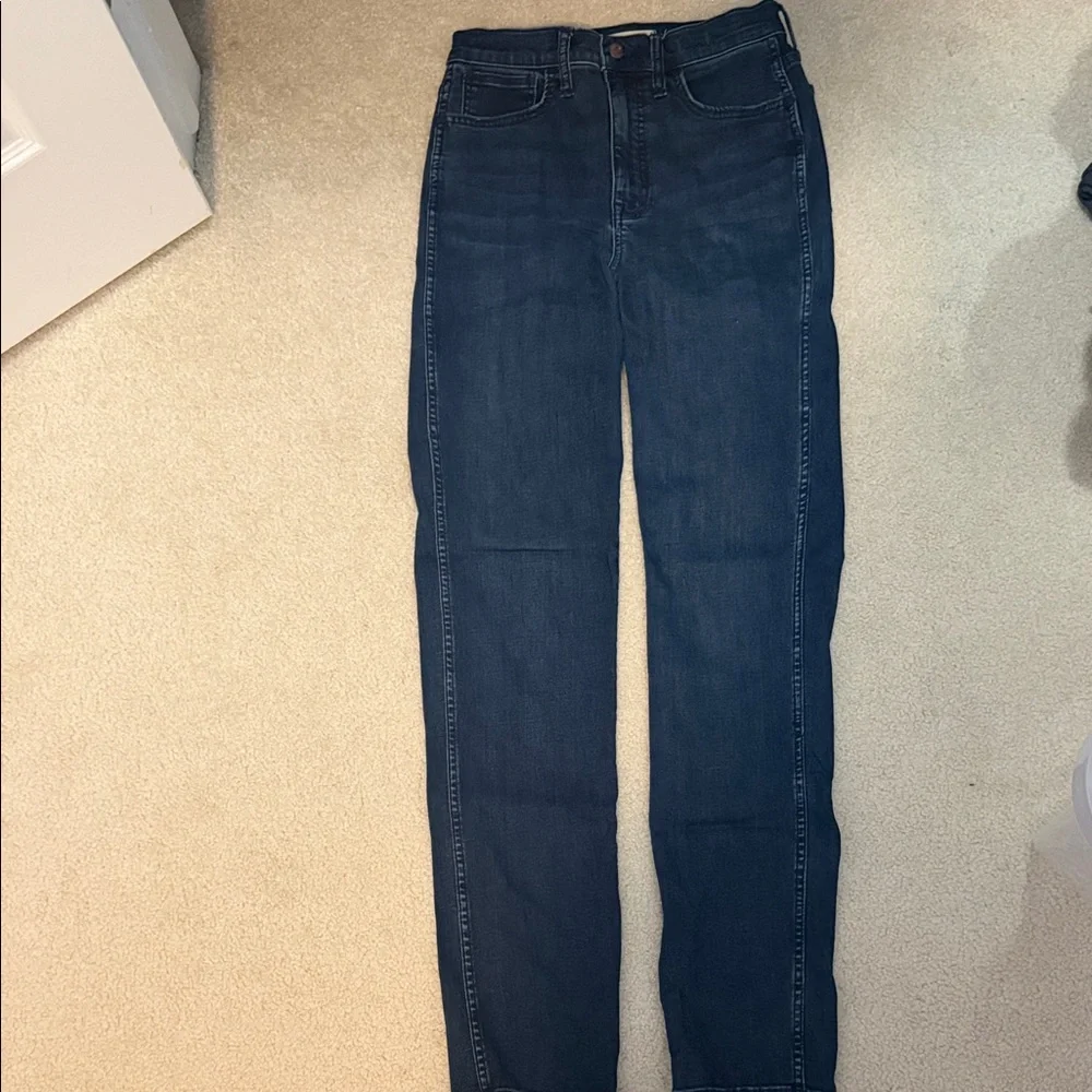 Madewell Skinny Roadtripper Stovepipe Jeans in Deep Indigo